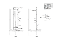 懸垂幕装置自立Ｔ字型ロープ式参考図面