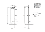 懸垂幕装置手動自立F字型ワイヤー式参考図面